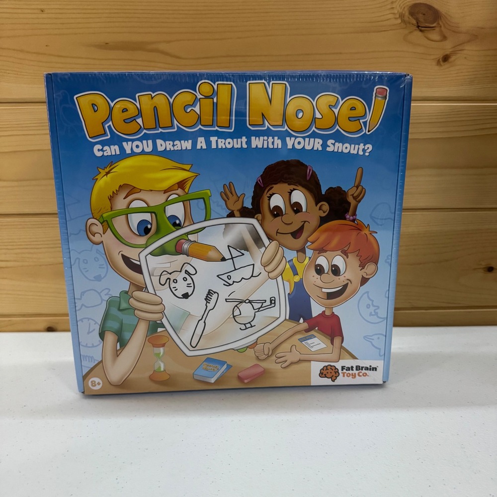 Fat Brain‎ Toy Co Pencil Nose Party Game New Sealed Family Drawing Game